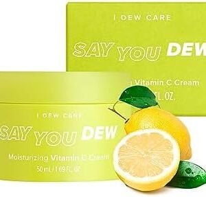 I DEW CARE Say You Dew Brightening Vitamin C Cream with Niacinamide | Non-irritating Cream to Hydrate and Illuminate Skin | Korean Skincare, Vegan, Cruelty-free, Paraben-free