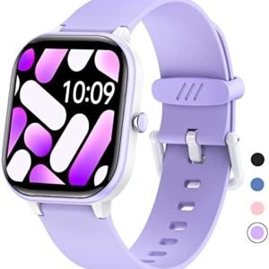 HENGTO Fitness Tracker for Kids, IP68 Waterproof Activity Tracker, Pedometer, Heart Rate Monitor, 19 Sports Modes, Great Gift for Kids (Purple)