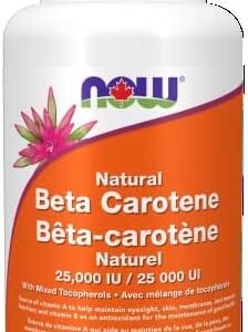 Now Beta Carotene 25,000 IU Natural D.Salina 90gel
