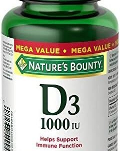 Nature's Bounty Vitamin D3 Pills and Supplement, Helps Support Immune Function, 1000iu, 500 Softgels