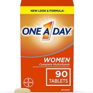 One A Day Multivitamin for Women - Daily Vitamins For Women - Womens Multivitamin With Vitamin A, Vitamin C, Vitamin D, and Zinc for Immune Support, Vitamin E, B12, Biotin, Calcium, Iron, 90 Tablets