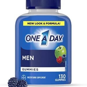 One A Day Men's Multivitamin Gummies - Daily Gummy Vitamins For Men With Vitamin A, C, D, Zinc For Immune And Bone Health, Biotin For Energy Metabolism, Vitamin E, Selenium Antioxidants, 130 Gummies