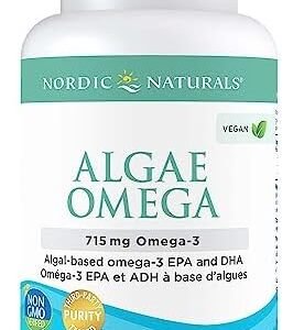 Nordic Naturals Algae Omega - Vegetarian Omega-3 Supplement for Eye Health, Heart Health, and Optimal Wellness, 60 Count