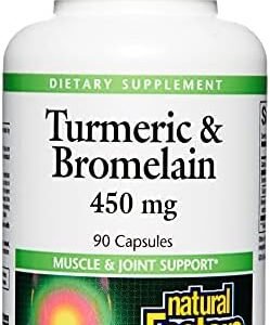 Natural Factors - Turmeric & Bromelain, 90 Caps