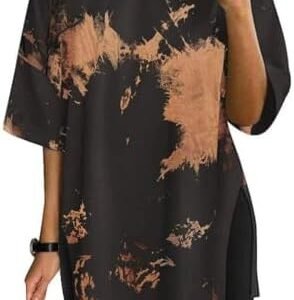 Tarotong Womens Graphic Oversized T Shirts Vintage Tees Moon Skull Shirt Loose Plus Size Tops