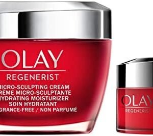 Olay Regenerist Micro-Sculpting Cream Face Moisturizer, Fragrance-Free 50 ml + Micro-Sculpting Cream Travel/Trial Size Gift Set