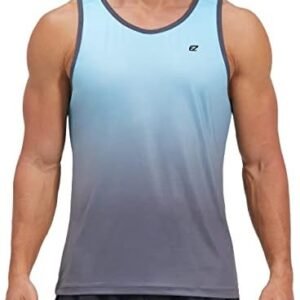 EZRUN Men's Tank Tops Quick Dry Workout Swim Beach Shirts Sleeveless Shirts for Bodybuilding Gym Fitness Training