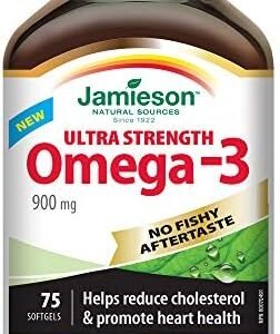No Fishy Aftertaste Omega-3 900 mg Ultra Strength, 75 Count (Pack of 1)