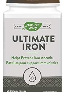 Nature’s Way Ultimate Iron Supplement – Helps Produce Red Blood cells – Prevent Iron Anemia - 90 Soft Gels