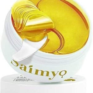 Saimyo Pink Rose Eye Mask– 60 Pcs - Gold Under Eye Mask Retinol - Puffy Eyes and Dark Circles Treatments – Look Younger and Reduce Wrinkles and Fine Lines Undereye, Improve and Firm eye Skin