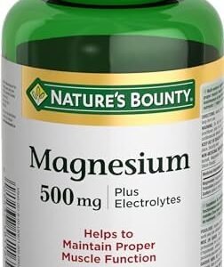 Nature's Bounty Magnesium 500 mg Plus Electrolytes, 150 Tablets (Package May Vary)