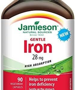 Jamieson Gentle Iron 28 mg Ferrous Bisglycinate - Gluten-Free, 90 Count (Pack of 1)