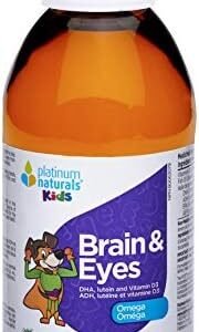 Platinum Naturals - Kids Brain & Eyes, 150ml - Omega for Kids Brain Health, Eye Health, Focus and Eye Vision Supplement - Lutein for Kids, Childrens DHA for Kids & Cholecalciferol Vitamin D3 for Kids