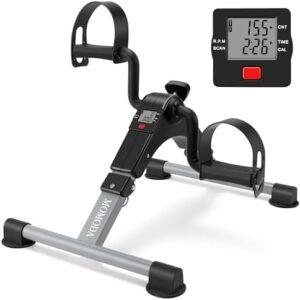 Pedal Exerciser Mini Exercise Bike Low Resistance Leg and Arm Recovery Bike Light-Weight Foldable and Porable