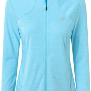 MoFiz Women's Full Zip Hiking Shirt Lightweight UPF 50+ Sun Protection Running Jacket Long Sleeve Sports Outdoor Top Pockets