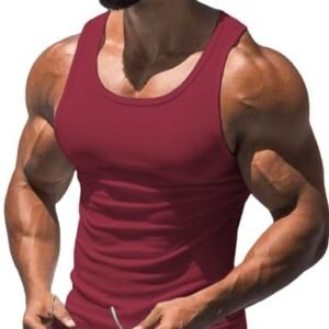 FLLSGT Men's Tank Tops Workout Gym Sleeveless Dry Fit Bodybuilding Shirts Fitness Athletic Muscle Tee