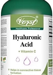 Hyaluronic Acid 75mg with Vitamin C 60 Capsules Supplement for Skin and Joints Alternative to Serum | High Molecular Weight (1 Bottle)