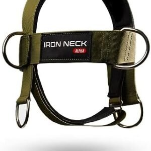 Iron Neck Alpha Training Harness – Neck Harness Workout Accessory – Head Harness/Neck Weight Harness - Neck Training Harness/Weight Lifting Head Harness with Nylon Tether and 2 Carabiners