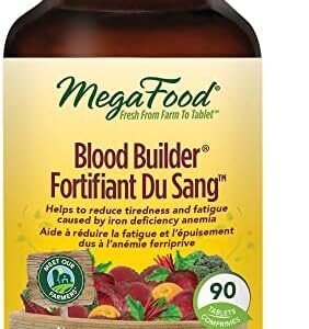 Iron Supplements Multivitamins for Women | 90 Whole Food Blood Builder Iron Pills Tablets with Vitamin C Vitamin B12 Folate Rice Beets Root | Fatigue Anemia Hair Loss Iron & Ferritin Deficiency