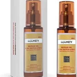 Saryna Key Hair Oil for Damage Repair - Pure African Shea Butter with Keratin & Vitamin E for Hair Treatment - Frizz Control & Split End Repair Hair Serum - Moisturizes, Shines, Softens (50ml/1.87oz)