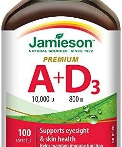 Jamieson Vitamin A 10,000 IU plus Vitamin D 800 IU - Premium Softgels