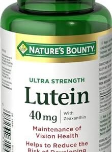 Nature's Bounty Ultra Strength Lutein 40mg with Zeaxanthin, Eye Health Supplements, Support Vision Health, 75 Softgels