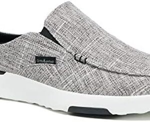OrthoComfoot Comfortable Men's Loafers & Slip-Ons, Plantar Fasciitis, Foot and Heel Pain Relief, Orthopedic Casual Slippers Diabetic Bunions Boat Walking Shoes