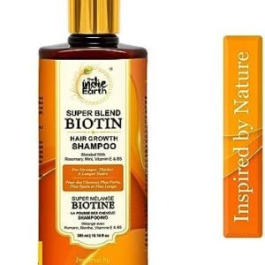 The Indie Earth Biotin Hair Shampoo for Stronger, Thicker & Longer Hairs with Rosemary, Mint, Vitamin E and B5
