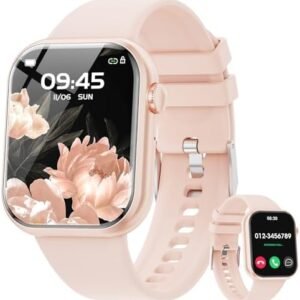Smart Watch for Men Women(Calls, Message Push) 2024 Newest Fitness Tracker Records Steps and Calories with Heart Rate/Blood Oxygen/Sleep Monitor,1.83" Pink Smart Watches Fit for iOS & Android Phones