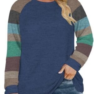 DOLNINE Plus Size Sweatshirts for Women Long Sleeve Oversized Tunic Tops