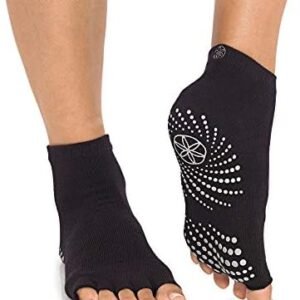 Gaiam Grippy Yoga Socks for Women & Men – Full Toe Non Slip Sticky Grip Accessories for Yoga, Barre, Pilates, Dance, Ballet
