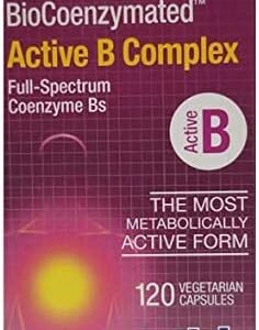Natural Factors Active B Complex | Metabolism Support, Stress Relief Dietary Supplement | Suitable for Vegans (120 Vegetarian Capsules)