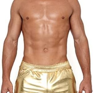 Gary Majdell Sport Men's Liquid Metallic Active Quick Dry Shorts with Pockets for Gym or Club Wear