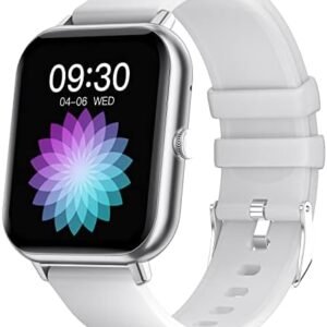 LIGE Smart Watch for Men Women, Bluetooth Call Answer/Dail,1.83" HD Full Touch Screen Fitness Tracker,Heart Rate Blood Oxygen Blood Pressure Silicone Smartwatch for Android and iOS,Gray