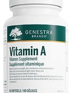 Genestra Brands - Vitamin A - Helps Maintain Eyesight, Skin Membranes and Immune Function - 60 Softgel Capsules