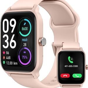 Smart Watch for Men Women with Bluetooth Call, Alexa Built-in1.8 DIY Dial with Blood Oxygen Heart Rate Sleep Fitness Tracker Notification Weather 100 Sport Modes Smartwatch for Android iOS Phone