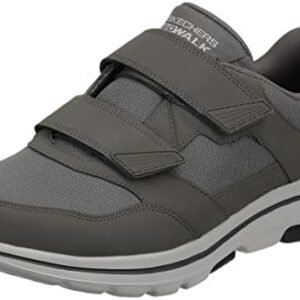 Skechers Mens Go Walk 5 Wistful - Athletic Hook and Loop Walking Shoe with Air Cooled Foam Sneaker