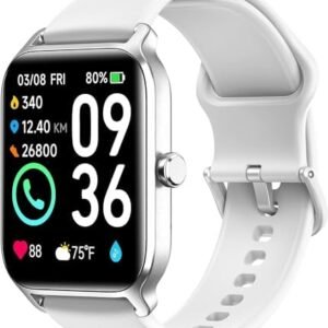 Gydom Smart Watch for Women with Alexa, 1.8" Bluetooth Call Fitness Tracker, One-Click Measure Heart Rate/Sleep/Blood Oxygen Monitor, 100+ Sports, IP68 Waterproof Smartwatch for Android iPhone