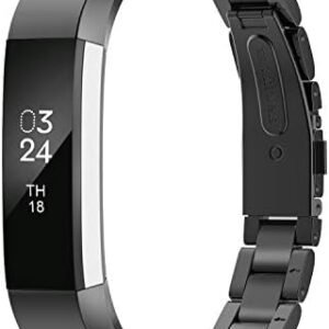 Greeninsync Fitbit Alta HR and Alta Bands Metal, Fitbit Alta Stainless Steel Bands Adjustable Replacement Accessories Metal Wristband Small Large for Fitbit Alta Bracelet Men Women