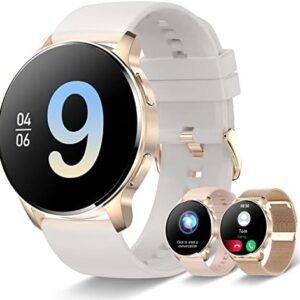 Smart Watch for Women (Answer/Make Call), Iaret Fitness Tracker for Android and iOS Phones Waterproof Smartwatch with 1.32" HD Full Touch Screen AI Voice Control Heart Rate Sleep Monitor Pedometer