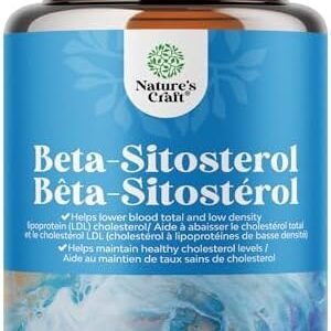 Premium Beta Sitosterol Capsules for Adults - Beta Sitosterol Supplements for Heart Health and Cholesterol Support - Natural Plant Sterols Supplement for Men and Women - Non-GMO Capsules - 30 Count