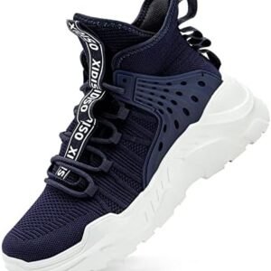 SANNAX Mens Fashion Sneaker High-Top Casual Sports Athletic Walking Shoe Running Shoes