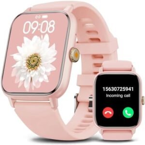 Smart Watch for Men Women with Bluetooth Call, Activity Fitness Tracker Heart Rate Sleep Monitor Pedometer,1.85" Touch Screen with 100+ Sport Modes, IP67 Waterproof Smartwatch for Android iPhone iOS