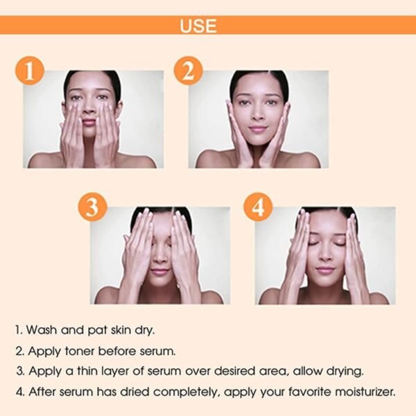 Vitamin C Serum For Face, with Hyaluronic Acid & Vitamin E Facial Serum for Deep Hydration Face Care 30 ml (Pack of 1) - Image 6