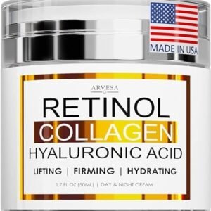 Retinol Cream for Face - Face Moisturizer with Collagen Cream and Hyaluronic Acid - Anti Aging Eye Face Cream Day and Night Facial Cream - Hydrating Wrinkle Cream for Women and Men - Neck & Décolleté