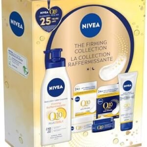 NIVEA Q10 The Firming Collection Gift Set | Q10+ Vitamin C Firming Body Lotion, Q10 Power Anti-Wrinkle Day Face Cream, Q10 Power Anti-Wrinkle Night Face Cream, 3in1 Q10 Anti-Age Hand Cream | 4 Daily Moisturizing Products | Valentine's Day Gift | Birthday Gift