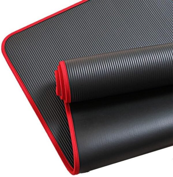 GHAWI Yoga Mat Eco Friendly NBR All-Purpose 1 Cm Thick Non-Slip Exercise Mat High Density Anti-Tear Pilates Mat with Carrying Strap for Yoga Pilates and Gymnastics - 183cm x 66cm x 1cm Yoga Matt - Image 6