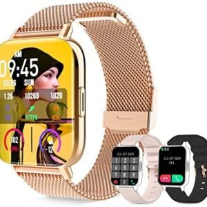 Smart Watch for Women Men,Lefitus 1.72” DIY Dial Smart Watch Fitness Tracker Heart Rate Blood Oxygen Blood Pressure Sleep Monitor Pedometer Waterproof Music Smartwatch for Android iOS Phone