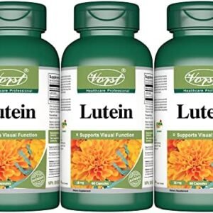 Lutein 18 mg with Zeaxanthin 3 X 60 Capsules Eye Health Care Supplement Night Vision Eyesight Paleo Friendly