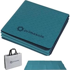 Primasole TPE Folding yoga mat Double side Non-Slip Travel Lightweight Yoga Pilates Workout 6mm thick Jango Green Color PSS22NH012A